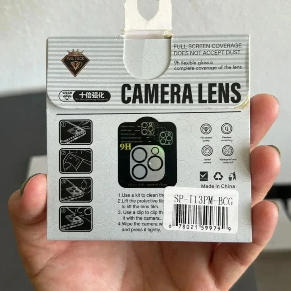 iPhone 13 Pro / Pro Max Camera Lens Protector – Full Coverage Shield (White)